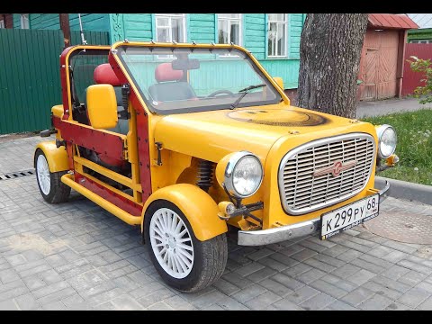 Видео: Самодельный  автомобиль "Смайлик" на учете в ГИБДД .