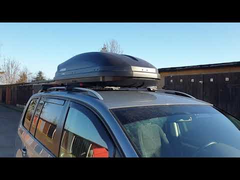 Видео: Багажник на крышу (Dachbox) VW Touran