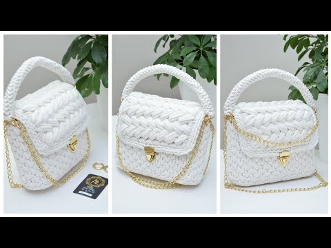 Видео: Elegant and simple bag Video tutorial Элегантная и простая сумка Видео урок Сумка Зефирка