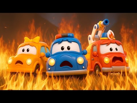 Видео: Застряли в страшной пещере с огнем! Помогите, супер робот! 🔥 Робофьюз и спасение пожарной машины