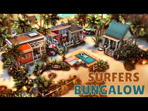 Видео: Бунгало для серферов Симс 4 | Строительство | Bungalow for surfers Sims 4 | NO CC