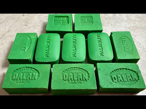 Видео: Painted dry soap ASMR 💚 Резка крашенного сухого мыла