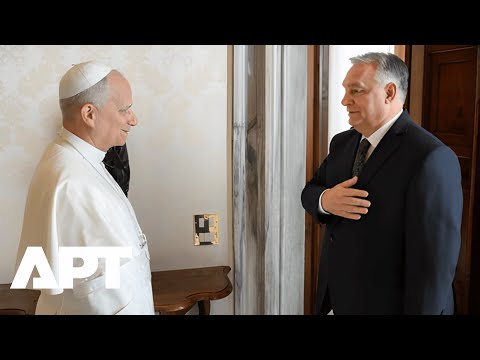 Видео: Папа Римский Лев встретился с премьер-министром Венгрии Виктором Орбаном в Ватикане, чтобы обсуди...
