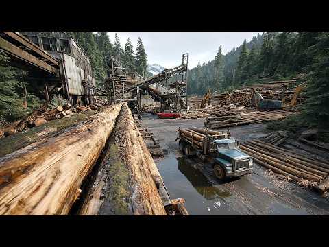 Видео: Невероятные машины для лесозаготовки и обработки дров в действии