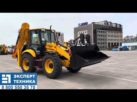 Видео: Обзор экскаватора-погрузчика Lonking 84C на мостах и КПП Carraro