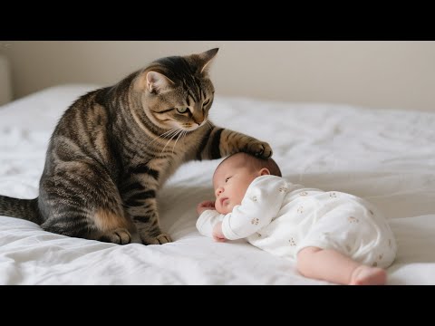 Видео: 30 минут милейшего малыша и кота сделают ваш день лучше!