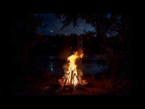 Видео: Гитара , мелодия от которой кайфуешь, Костер, огонь , рекавечер.