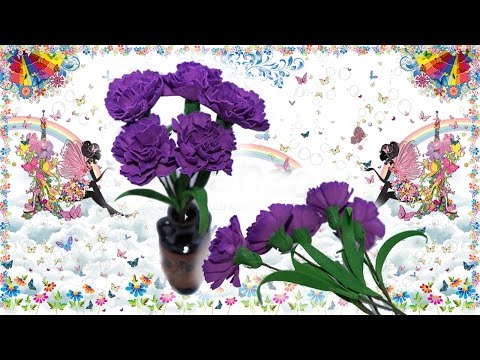 Видео: DIY / Лунная гвоздика из фоамирана - мастер класс