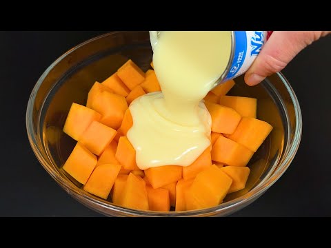 Видео: Взбейте сгущенку с тыквой! Самый вкусный десерт Наполеон за 5 минут! без выпечки!