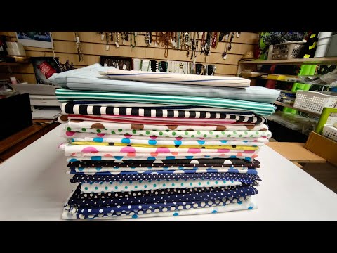 Видео: 14.11.25. Натуральные ткани в горошек и полоску 