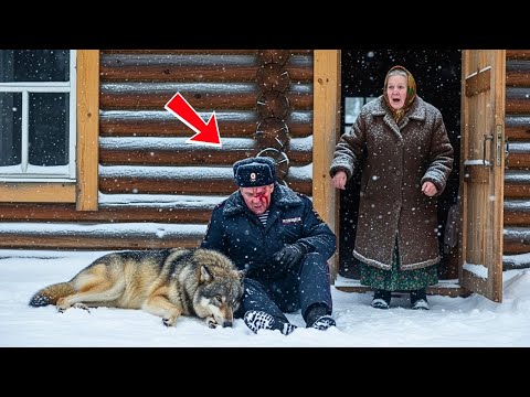 Видео: Бабушка в метель открыла дверь — и увидела раненого полицейского и волка на пороге