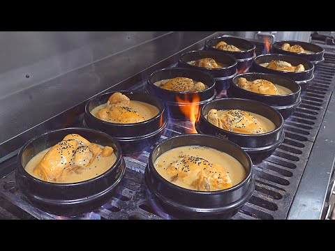 Видео: куриный суп с женьшенем и рисом (Samgyetang) - Корейская еда