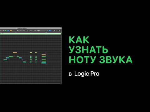 Видео: Как узнать ноту звука в Logic Pro [Logic Pro Help]