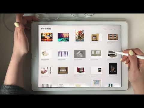 Видео: пробный урок "эскиз штор в программе procreate"