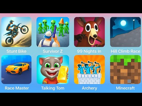 Видео: 99 Ночей Выживания в Лесу,Майнкрафт,Stunt Bike,Survivor Z,Hill Climb Race,Race Master,My Talking Tom
