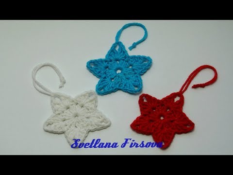 Видео: Звездочка Star Crochet. Вязание крючком. Легкие петельки Handmade