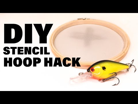 Видео: Трафарет для рисования на приманках // Сетка-кольца