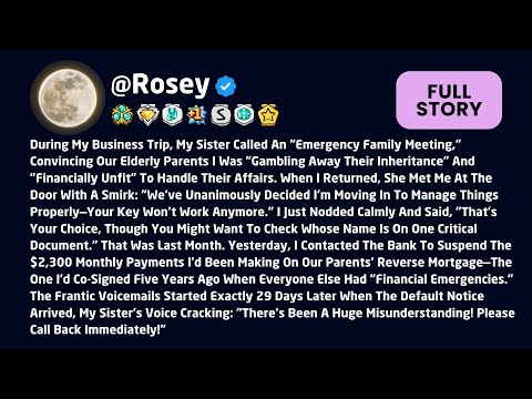 Видео: Во время моей командировки моя сестра созвала «Экстренное семейное собрание», убедив наших...