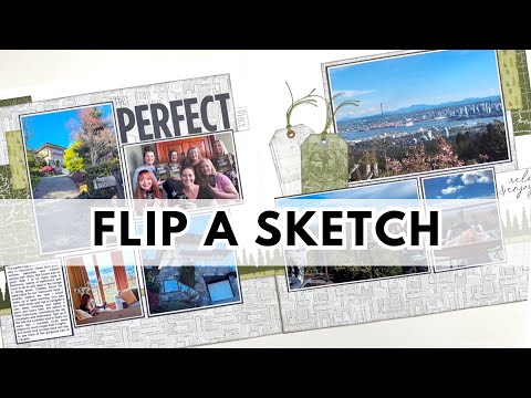 Видео: Переверните набросок в альбоме | Видео процесса создания макета для альбома с фотографиями путеше...