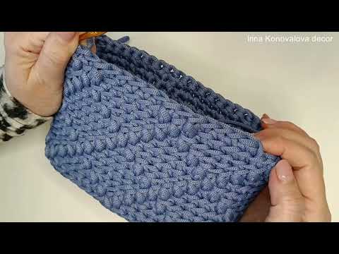 Видео: Рисунок "ромбы" для вязания сумок