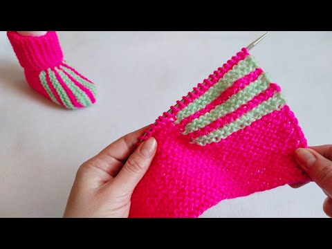Видео: Пинетки спицами 💫 за пару часов 🕐