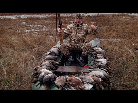 Видео: ОСЕННЯЯ ОХОТА НА УТКУ . ЦЫГАНСКИЙ БЕРЕГ ОПЯТЬ РАЗДАЁТ 