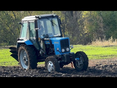 Видео: ПВМ Т-40 в оранці. ПЛН 3-35 на пластикових відвалах . МТЗ-80 оранка городів 