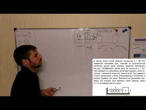 Видео: К одному концу лёгкой пружины жёсткостью k = 100 Н/м прикреплён массивный груз