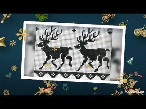 Видео: Новогодние схемы жаккардового рисунка.