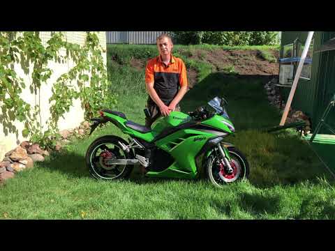 Видео: Электромотоцикл Kawasaki Ninja. Что с ним стало за 3 года. 7500 пробега.