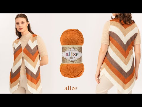 Видео: Сезонный жилет Alize Diva