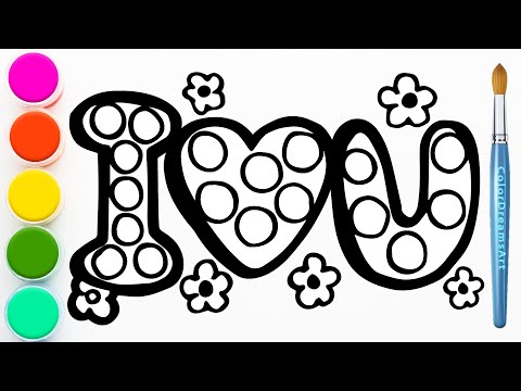 Видео: Как нарисовать надпись «Я ЛЮБЛЮ ТЕБЯ» | Пошагово