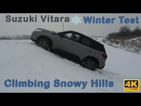 Видео: Suzuki Vitara 4 OffRoad — Движение по заснеженному склону — Зимний тест — Система управления спус...