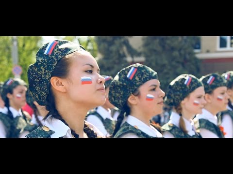 Видео: Смотр строя и песни г. Октябрьский 2016 год