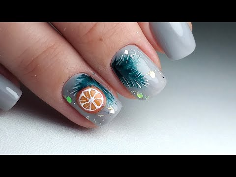 Видео: ❤ укрепление FIBER гель MYSTIQUE ❤ гель со СТЕКЛОВОЛОКНОМ ❤рисуем МАНДАРИН на ногтях ❤ЗИМНИЙ маникюр