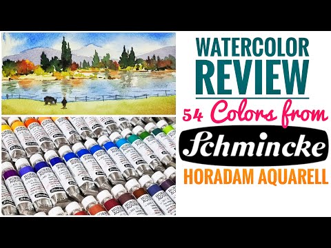 Видео: Пробуем 54 тюбика для акварели Schmincke! Неужели они такие классные?