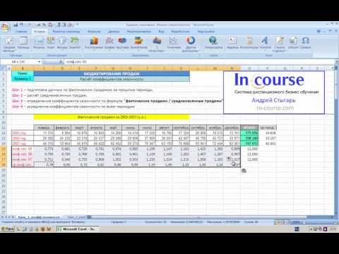 Видео: Расчёт коэффициентов сезонности