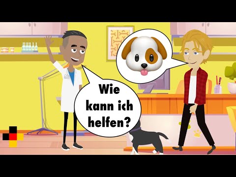 Видео: Изучай немецкий язык | Визит к ветеринару | Диалог на немецком языке с субтитрами