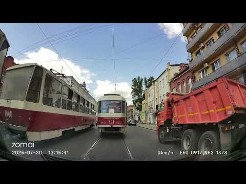 Видео: Driving in Samara agglomeration: Самара - Волжский район - Красная Глинка 30/07/2025 (timelapse 4x)