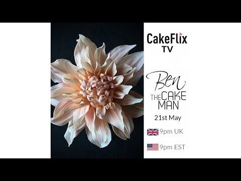 Видео: Георгин, сахарный цветок, с Беном-кондитером