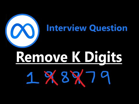 Видео: Удалить K цифр — Leetcode 402 — Python