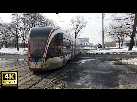 Видео: 11 маршрут трамвая. 12.03.2021 год. Москва.