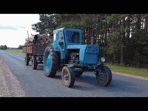 Видео: Едем покупать советский трактор Т-40  с прицепом полным металлолома!!!