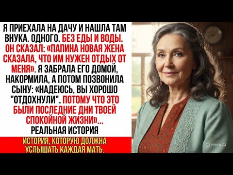 Видео: Я нашла внука на даче, одного, без еды. Он лишь прошептал: «Это папина новая жена..»