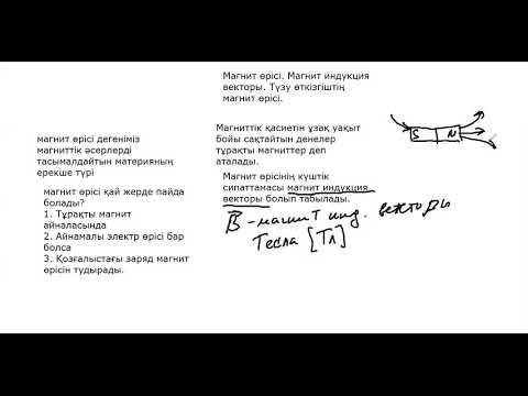 Видео: 10 сынып 1   ші сабақ  Магнит өрісі және оның қасиеттері.