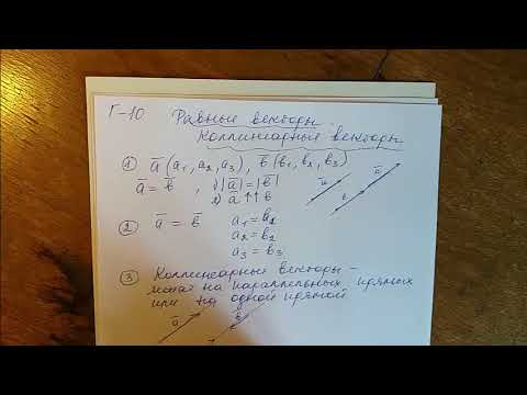 Видео: Равные векторы в пространстве. Коллинеарные векторы.