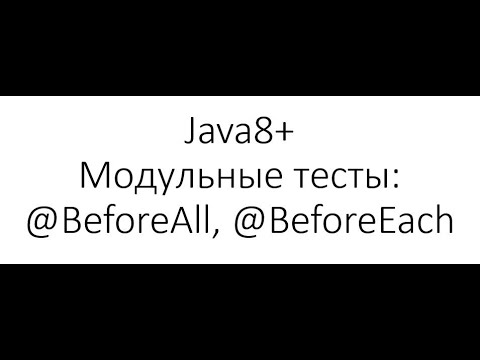 Видео: Модульное тестирование / Unit Testing в Java: Аннотации BeforeAll, BeforeEach, покрытие кода тестами