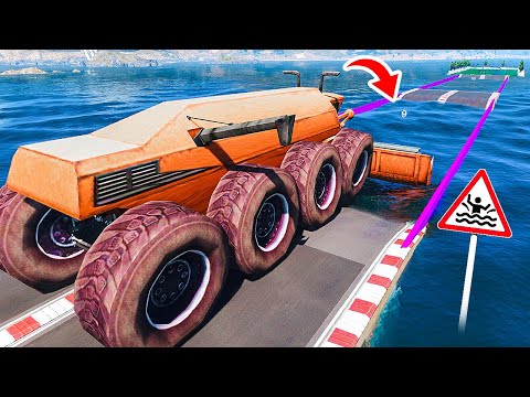 Видео: ВОСЬМИКОЛЁСНЫЙ КОМБАЙН ФРЭНК vs ГЛУБОКИЕ ЯМЫ С ВОДОЙ в ГТА 5!