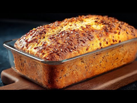 Видео: Хлеб из овсяных хлопьев за 5 минут! Этот рецепт 100 лет, булочка для кишечника