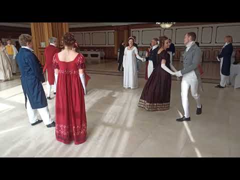 Видео: Французская кадриль в Каре (По Страти, 1822) 6 фигура La Finale
